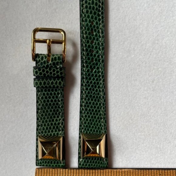 Green Hermes Medor Watch band - Picture 4 of 5